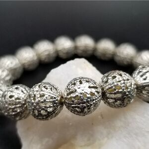 Victorian ball openwork orb bracelet. B424